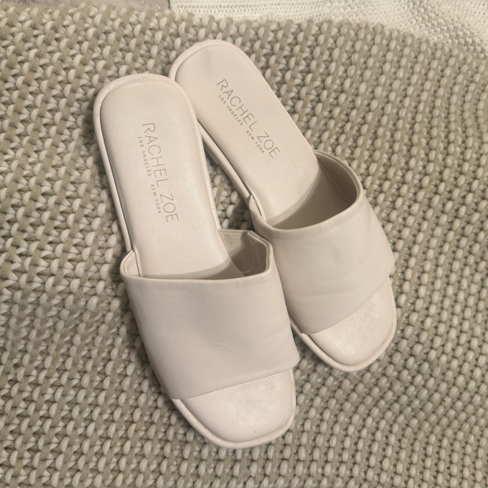 White Flat Sandals